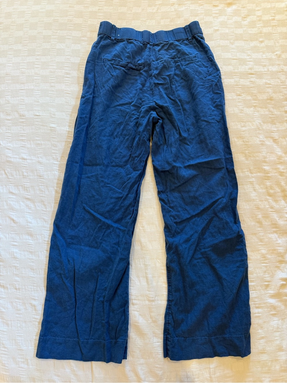 Abercrombie & Fitch Navy Blue Linen Casual Pants - XS - Picture 4 of 4